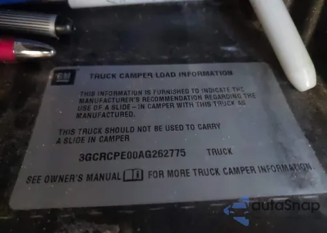 2010 Chevrolet Silverado 1500 Work Truck из США, поврежденный, VIN 3GCRCPE00AG262775